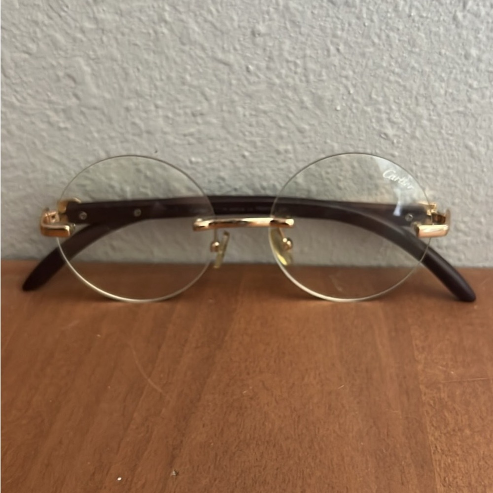Cartier circle framed glasses